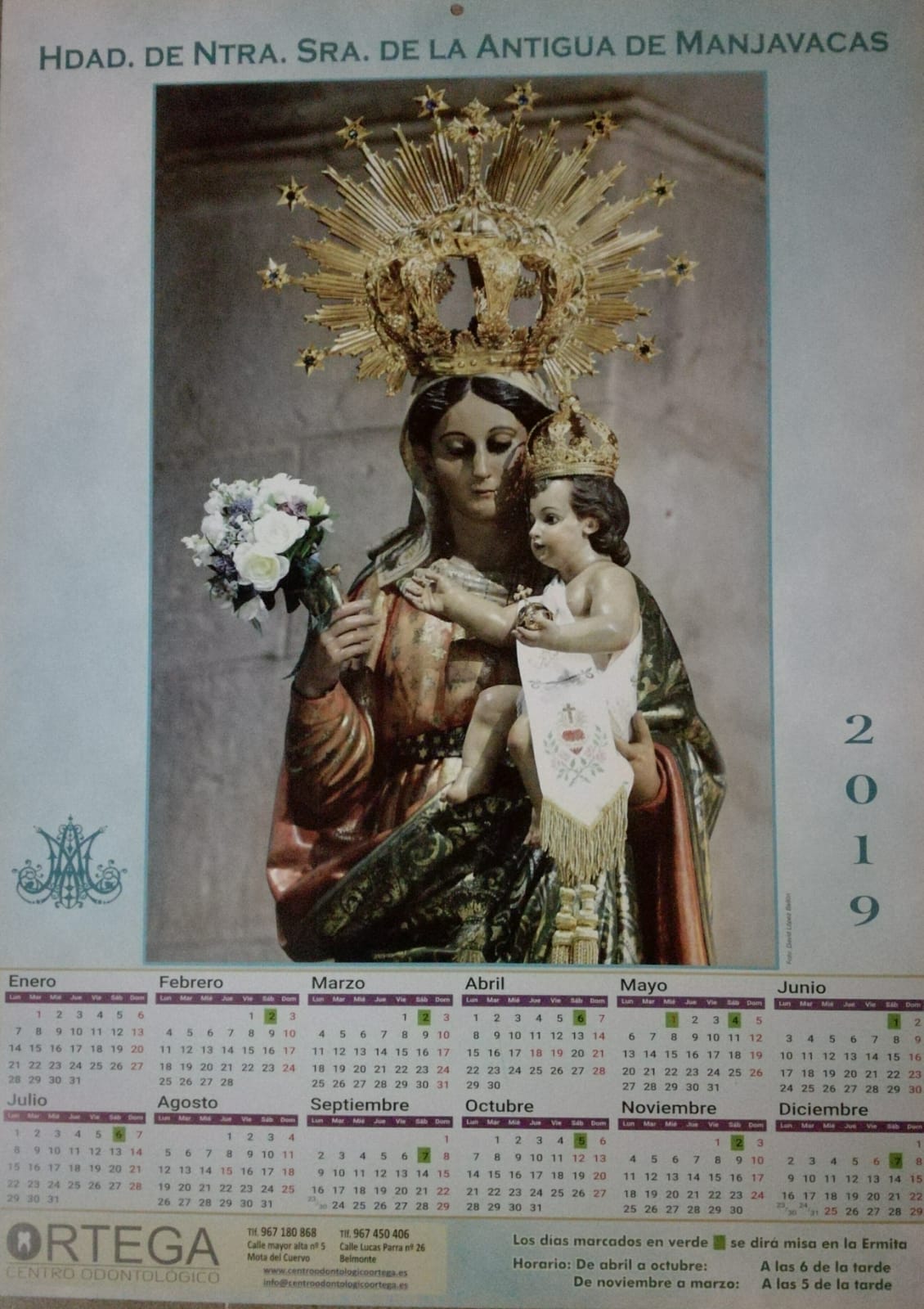 Calendario de 2019