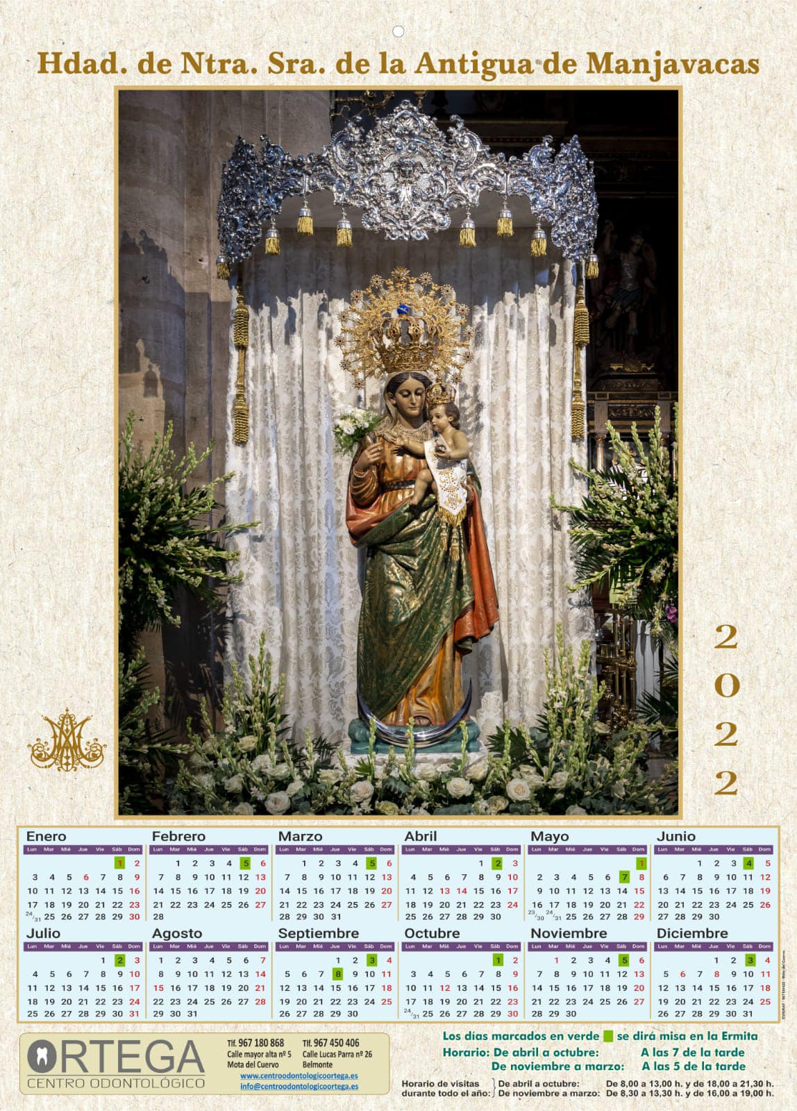 Calendario de 2022