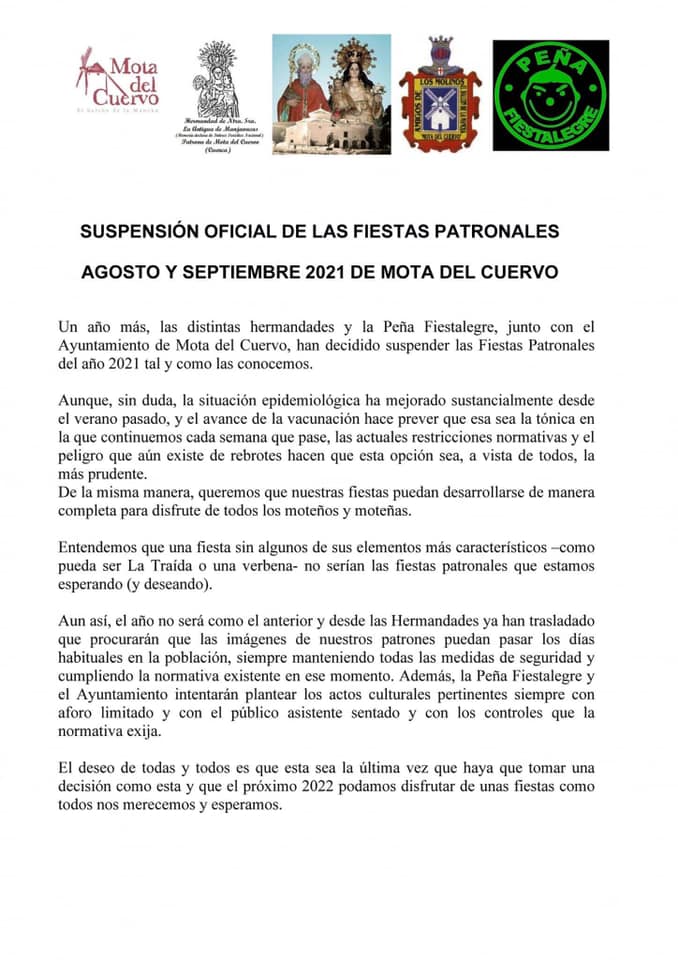 Cartel de actos de 2021